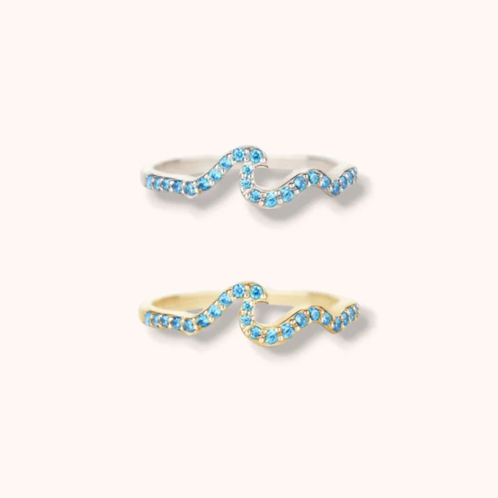 Blue Wave 925 Sterling Silver Ring