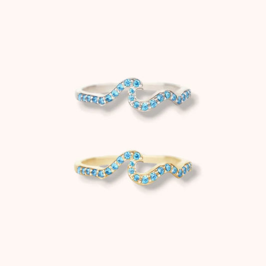 Blue Wave 925 Sterling Silver Ring