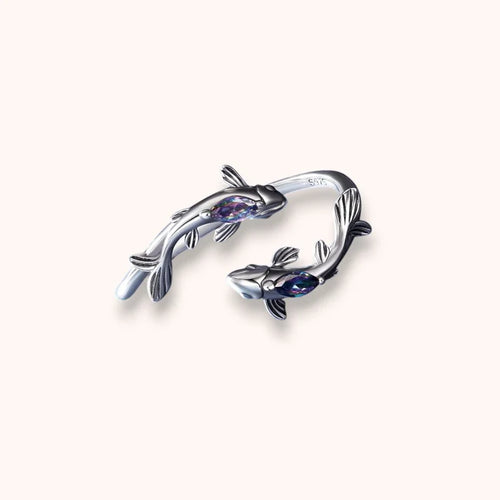 Double Koi 925 Sterling Silver RingDouble Koi 925 Sterling Silver Ring