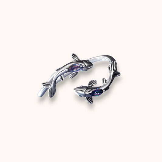 Double Koi 925 Sterling Silver RingDouble Koi 925 Sterling Silver Ring