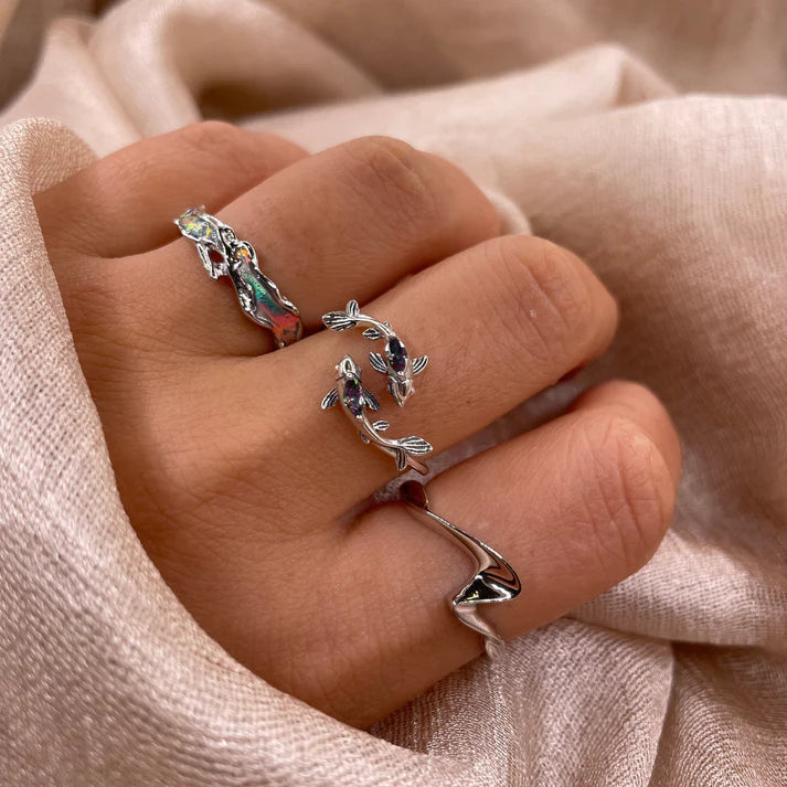 Double Koi 925 Sterling Silver RingDouble Koi 925 Sterling Silver Ring