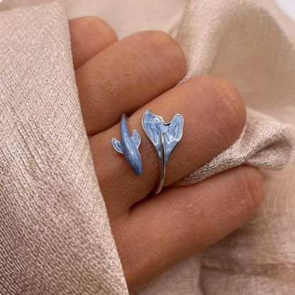 Blue Whale Adjustable 925 Sterling Silver Ring