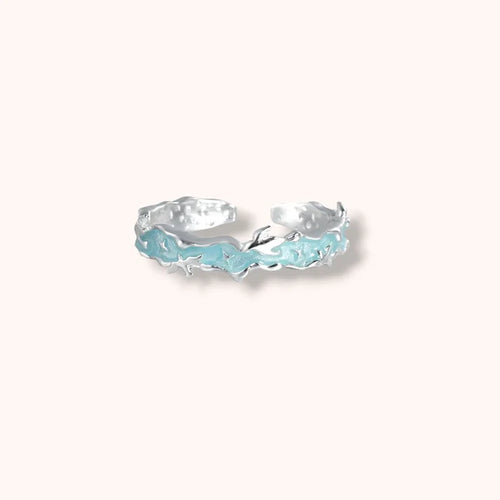 Aqua Ocean Reef Open 925 Sterling Silver Ring