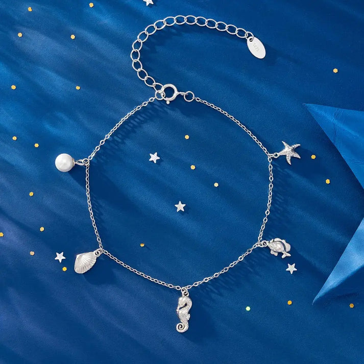 Ocean Charm 925 Sterling Silver Braceletch