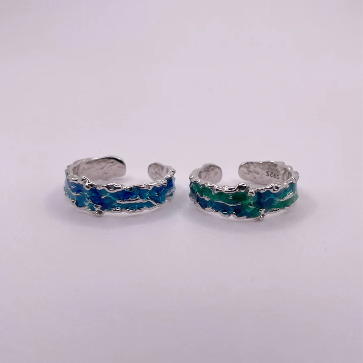 Ocean Edge Wave 925 Sterling Silver Ring