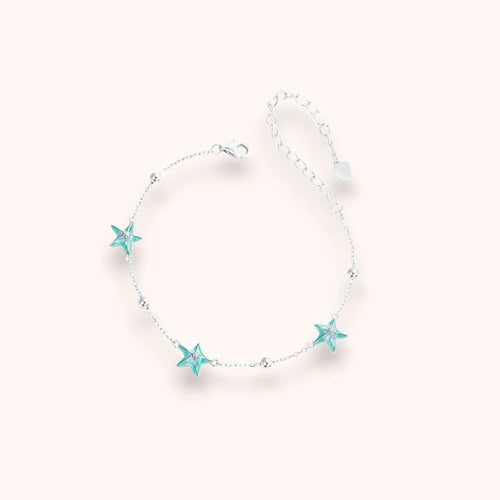 Blue Starfish 925 Sterling Silver Bracelet